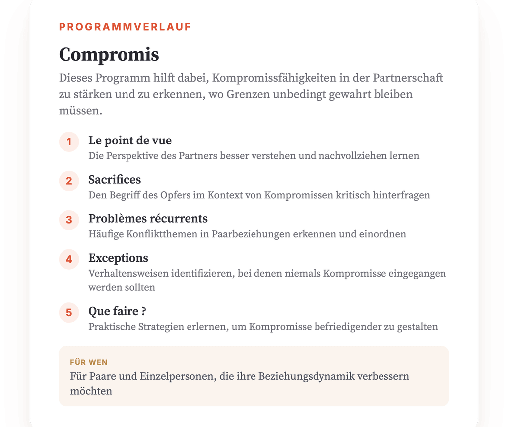 Programmübersicht · Programmübersicht und Kursstruktur