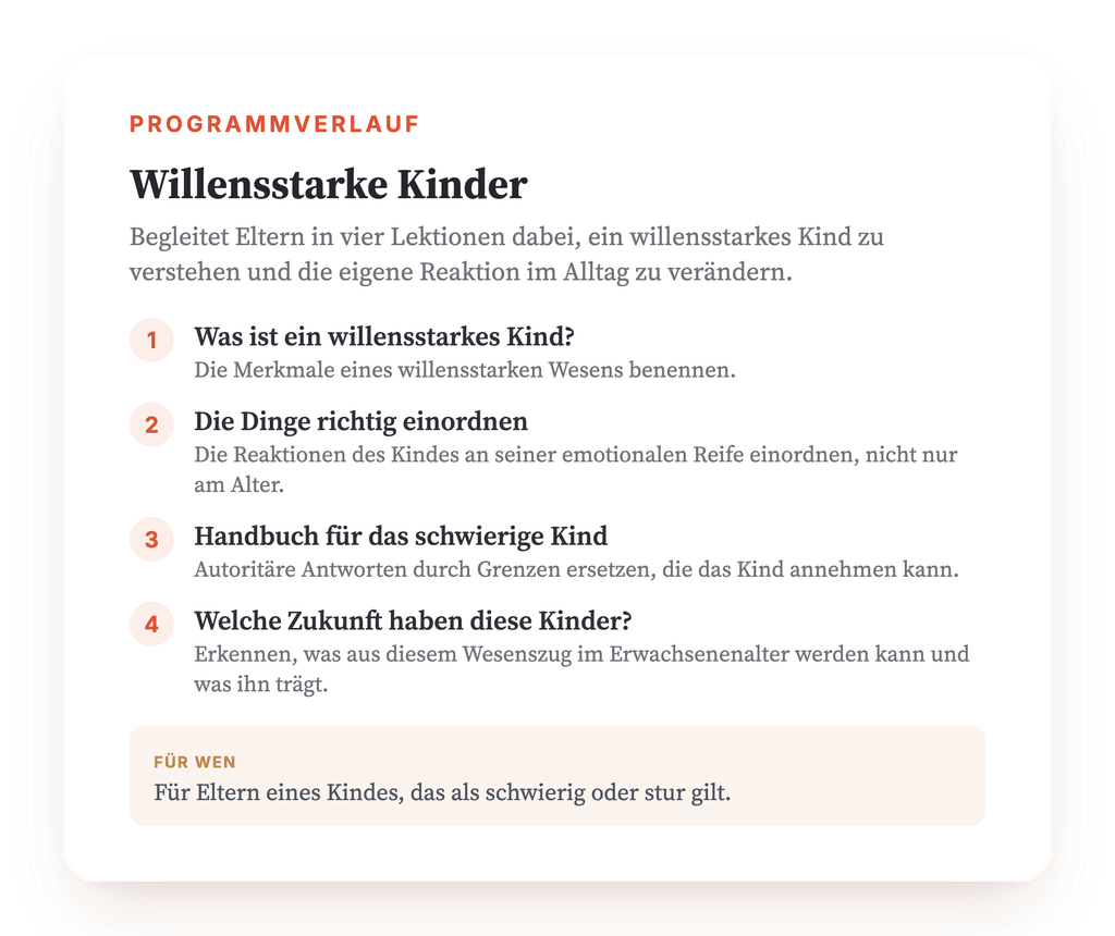 Programmübersicht · Der Aufbau des Programms, Lektion für Lektion.