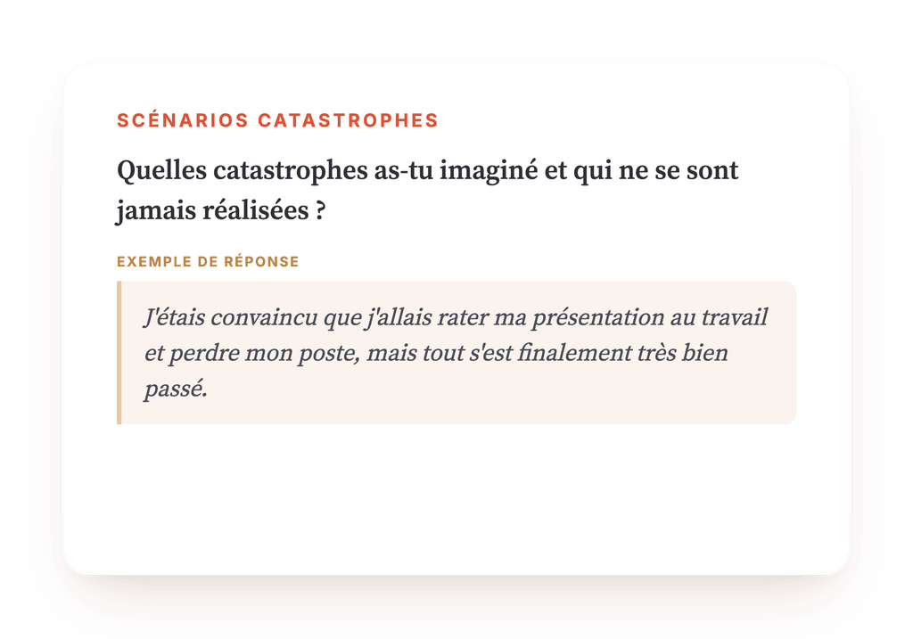 Aperçu, un extrait d'une étape du programme