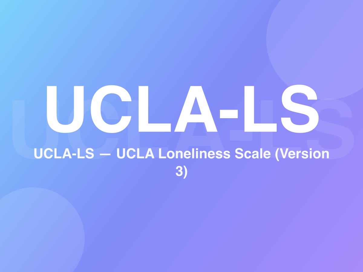 UCLA Loneliness Scale (Version 3)