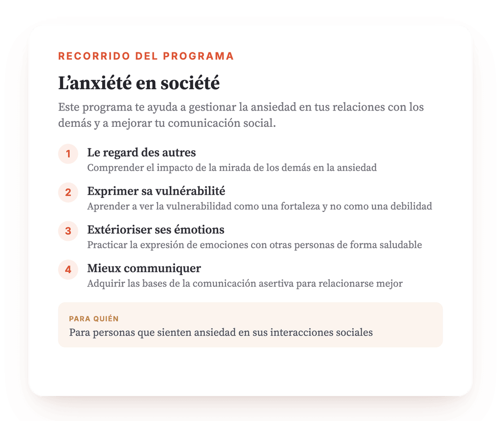 Resumen del programa · Mapa general del programa