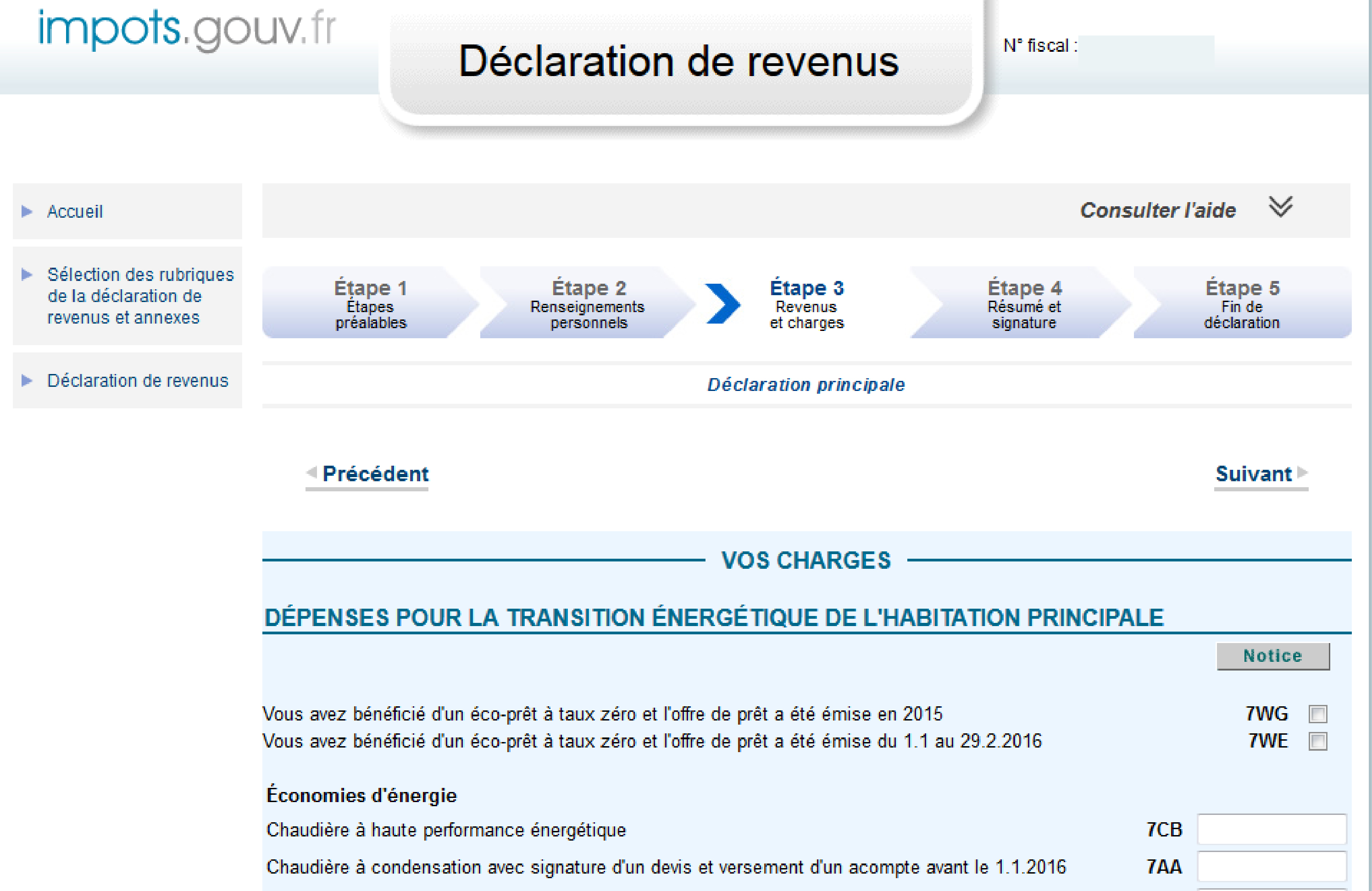 Page Charges pour la transition énergétique