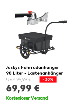 Juskys Fahrradanhänger 90 Liter