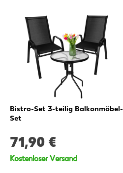 Bistro-Set 3-teilig Balkonmöbel-Set