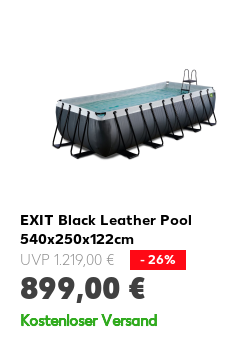 EXIT Black Leather Pool 540x250x122cm mit Sandfilterpumpe