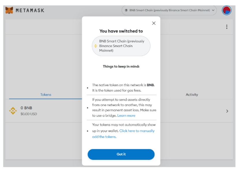 connect binance smart chain to metamask