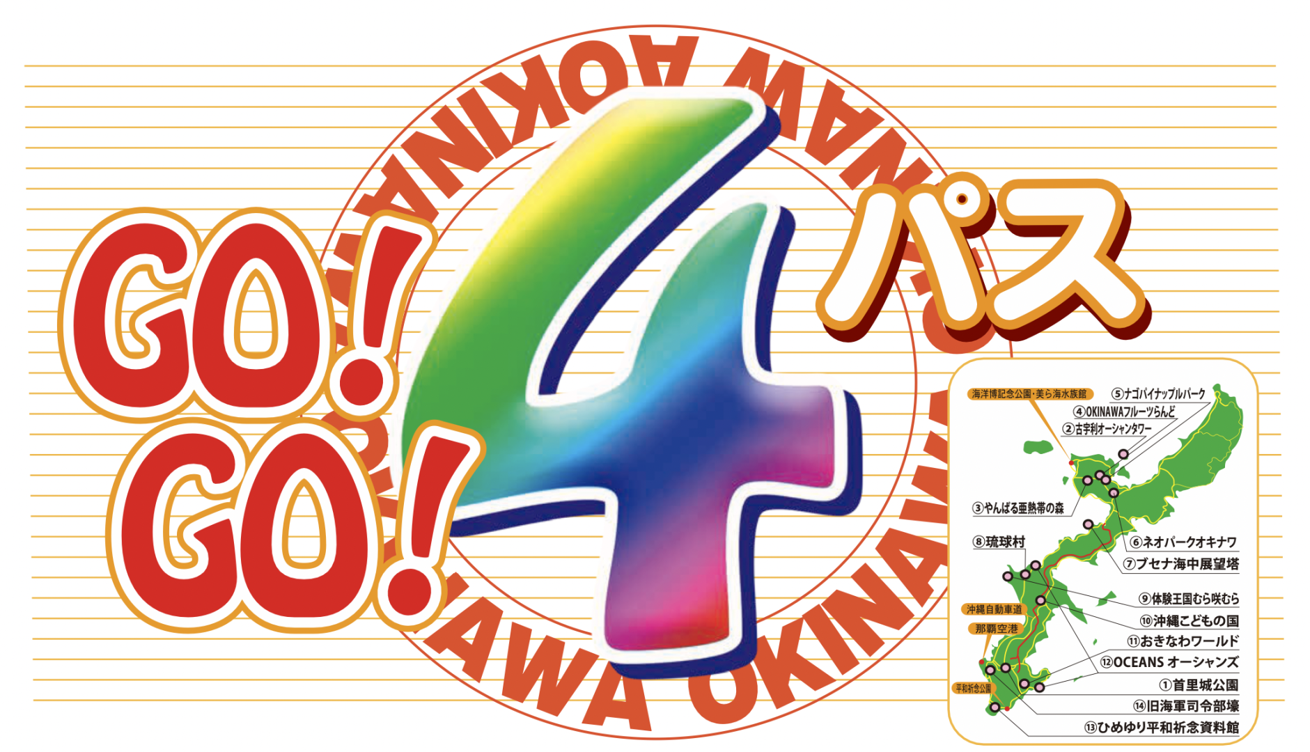 沖縄GoGo！4観光パス」引換券 予約＜沖縄本島の4施設入場／5日間有効