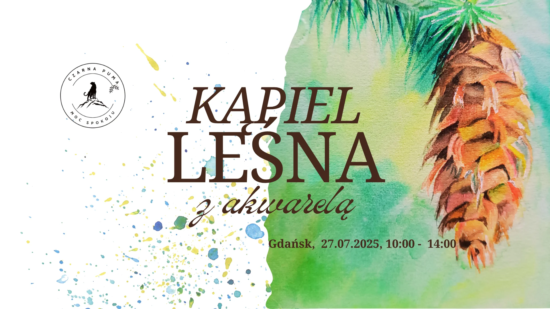 Kąpiel leśna z akwarelą