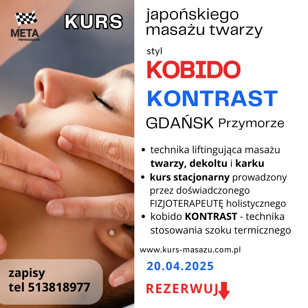 kurs japońskiego masażu twarzy - relaks i lifting - styl Kobido Kontrast