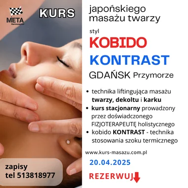 kurs japońskiego masażu twarzy - relaks i lifting - styl Kobido Kontrast