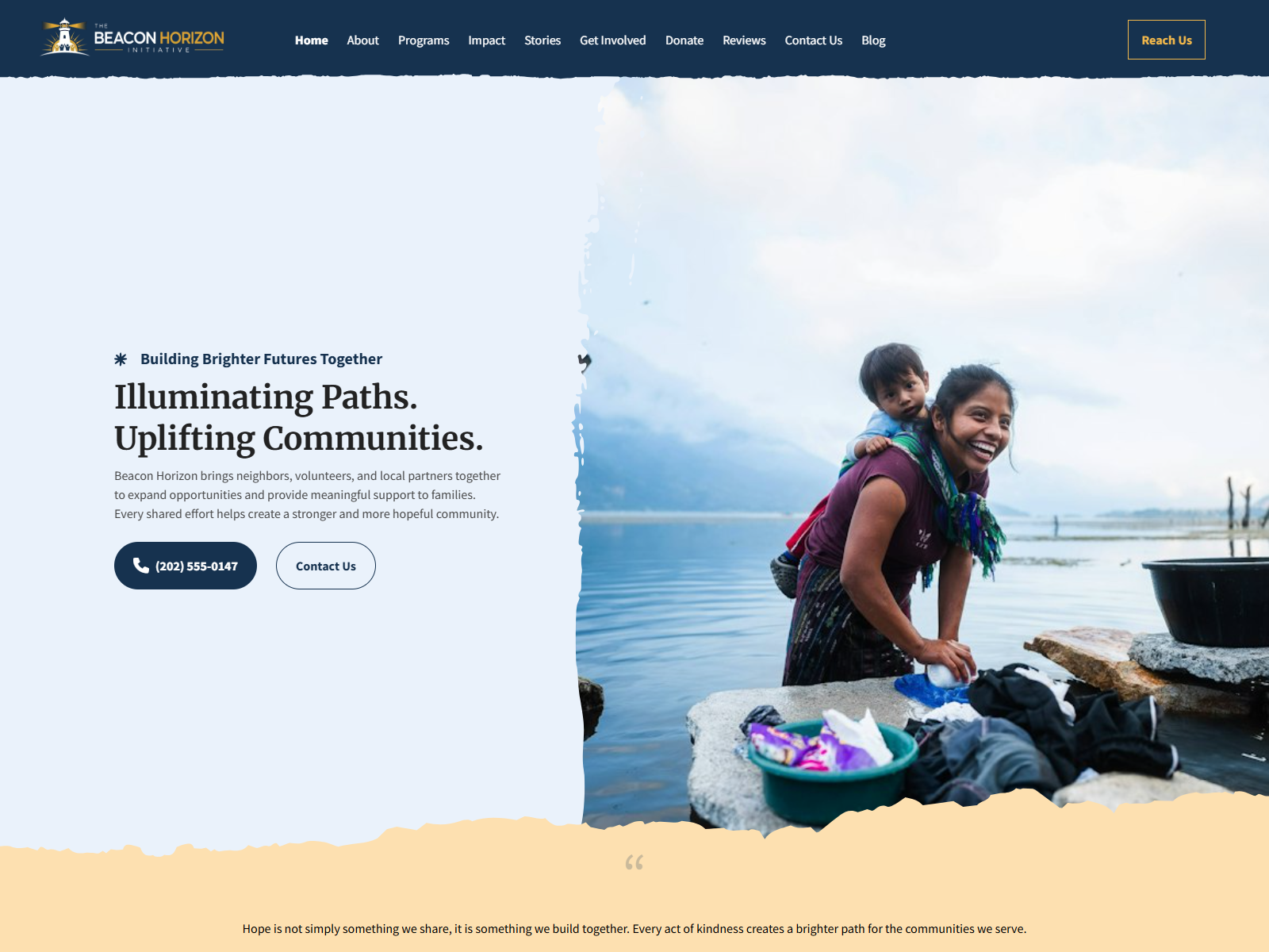 The Beacon Horizon Initiative website screenshot