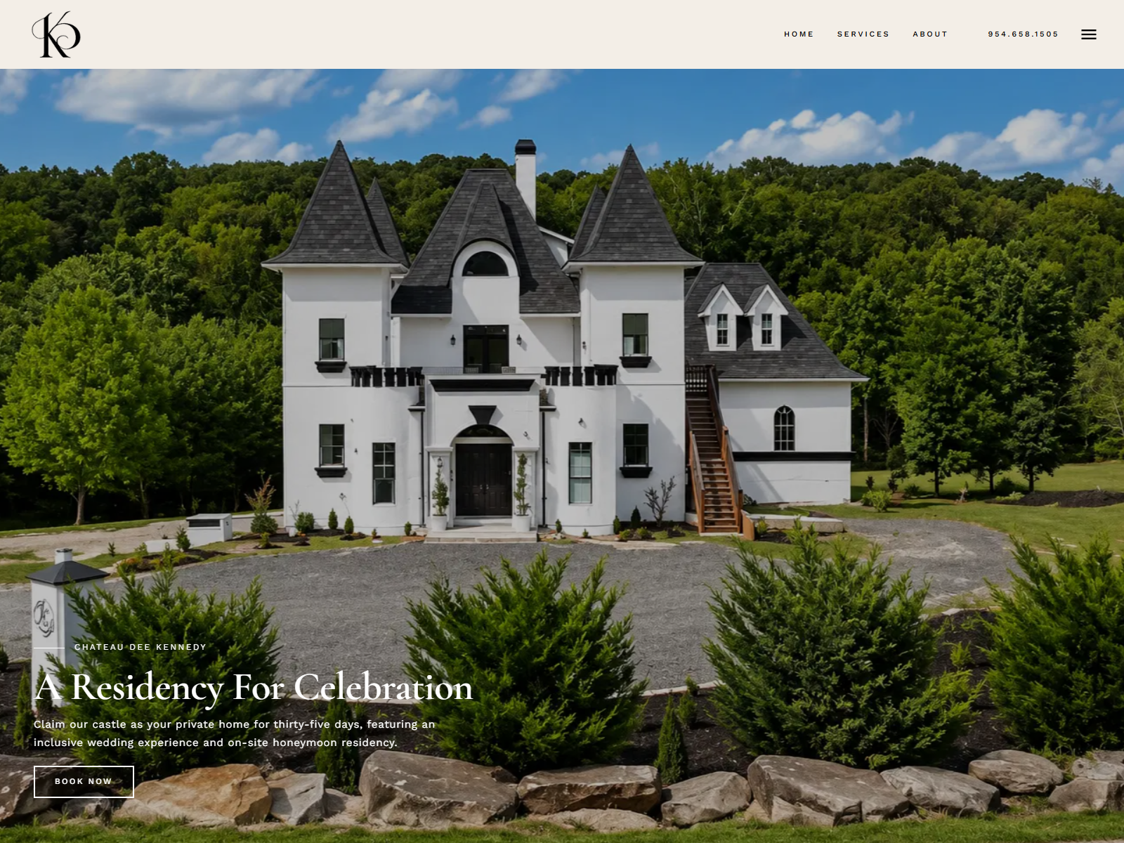 Chateau De Kennedy website screenshot