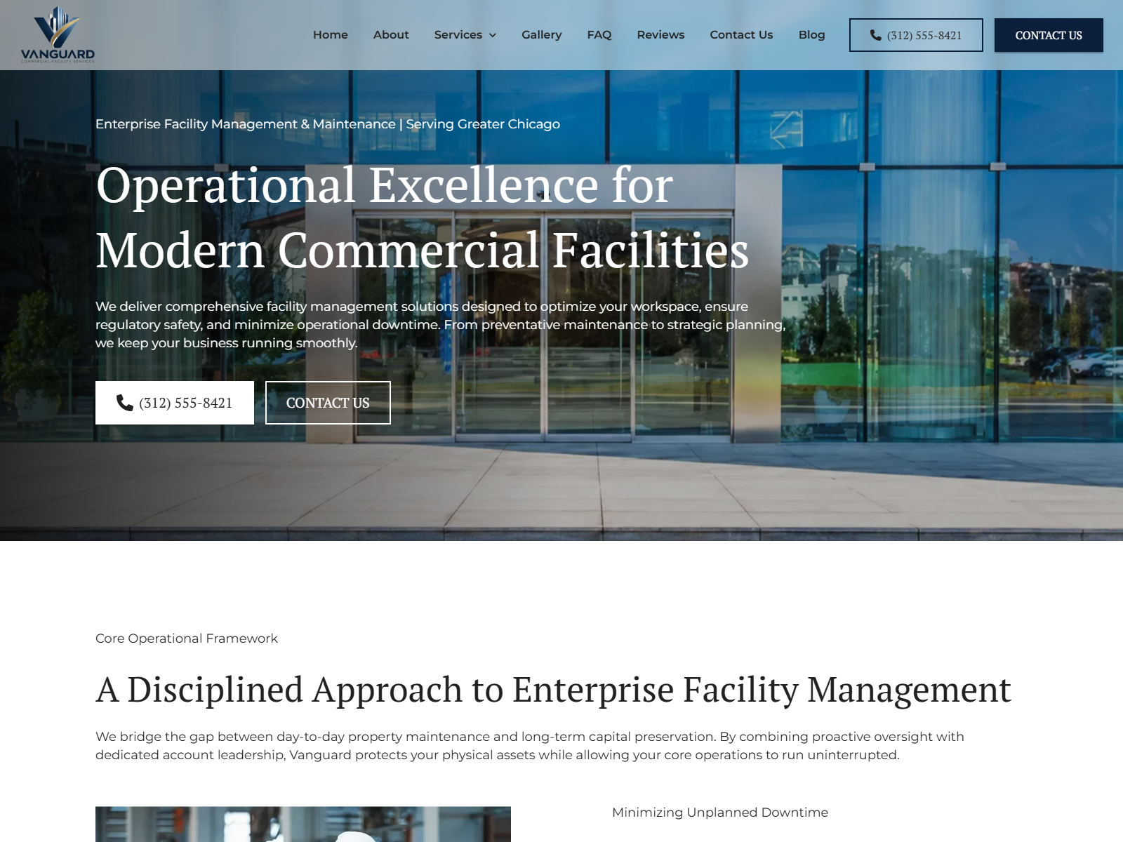 Business website screenshot