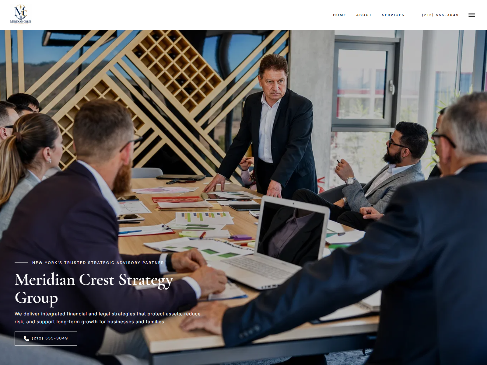 Meridian Crest Strategy Group website screenshot