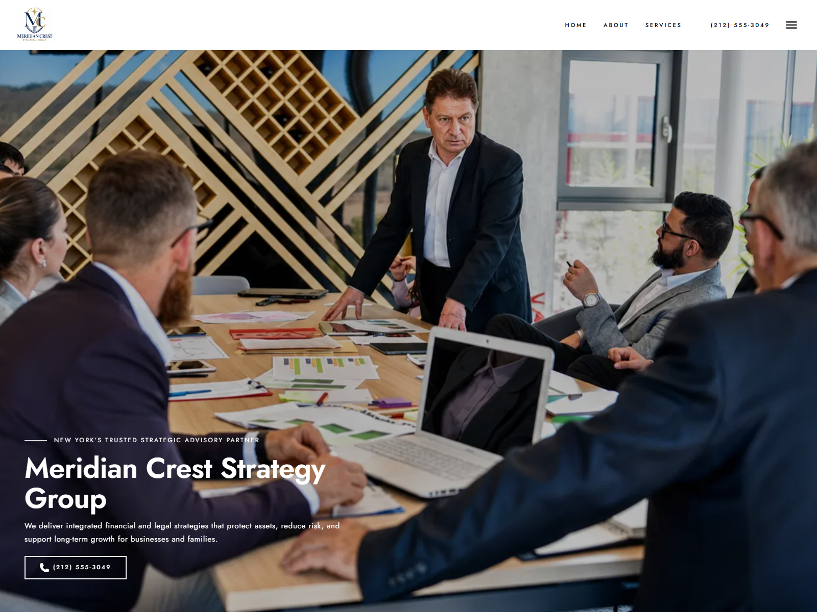 Meridian Crest Strategy Group website screenshot
