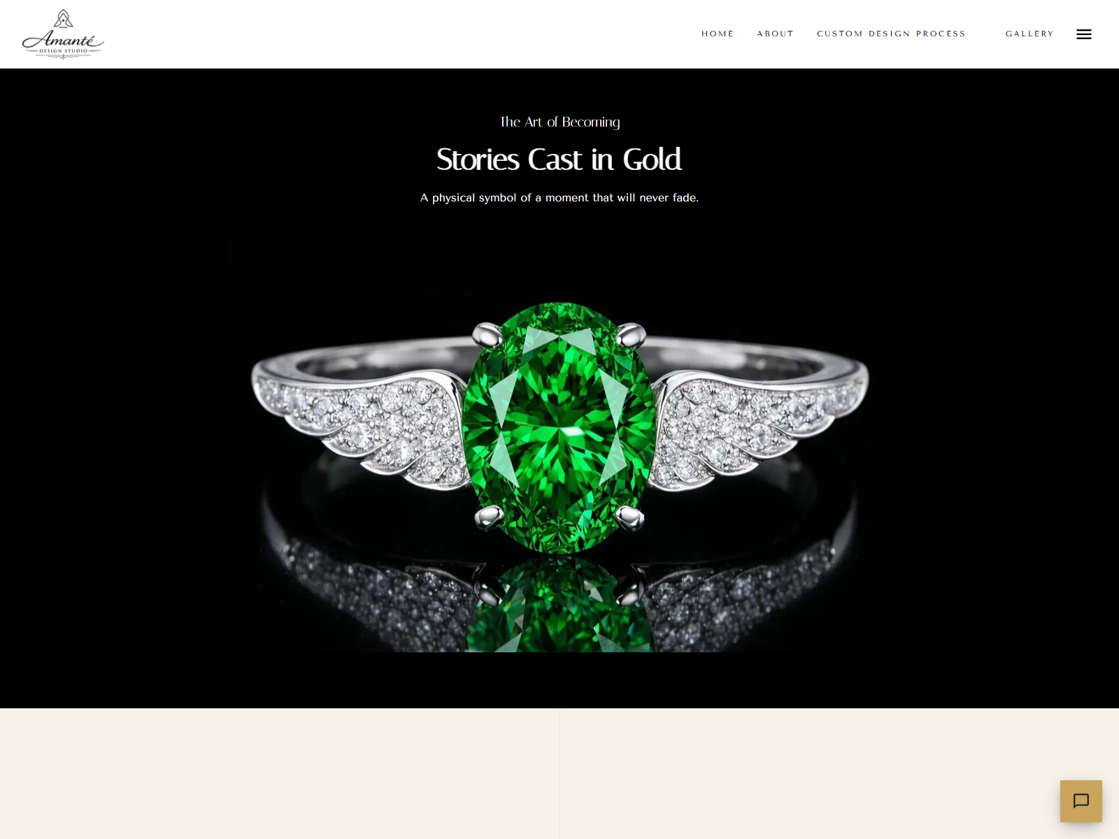 Amanté Design Studio website screenshot