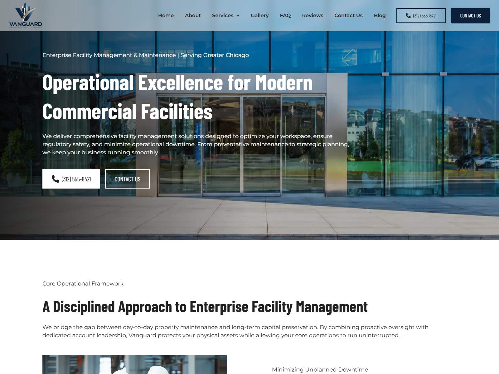 Business website screenshot