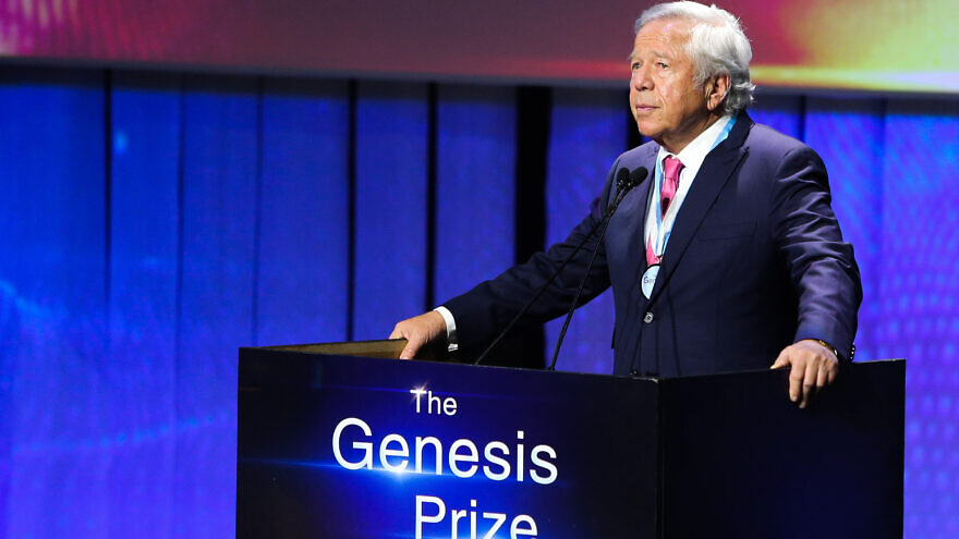 Robert Kraft, winner of the 2019 Genesis Prize seen during the Genesis Prize ceremony, at the Jerusalem theater on June 20, 2019. Photo by Flash90