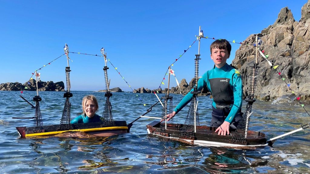 2 boys whose toy pirate ship crossed Atlantic Ocean launch Antarctic mission