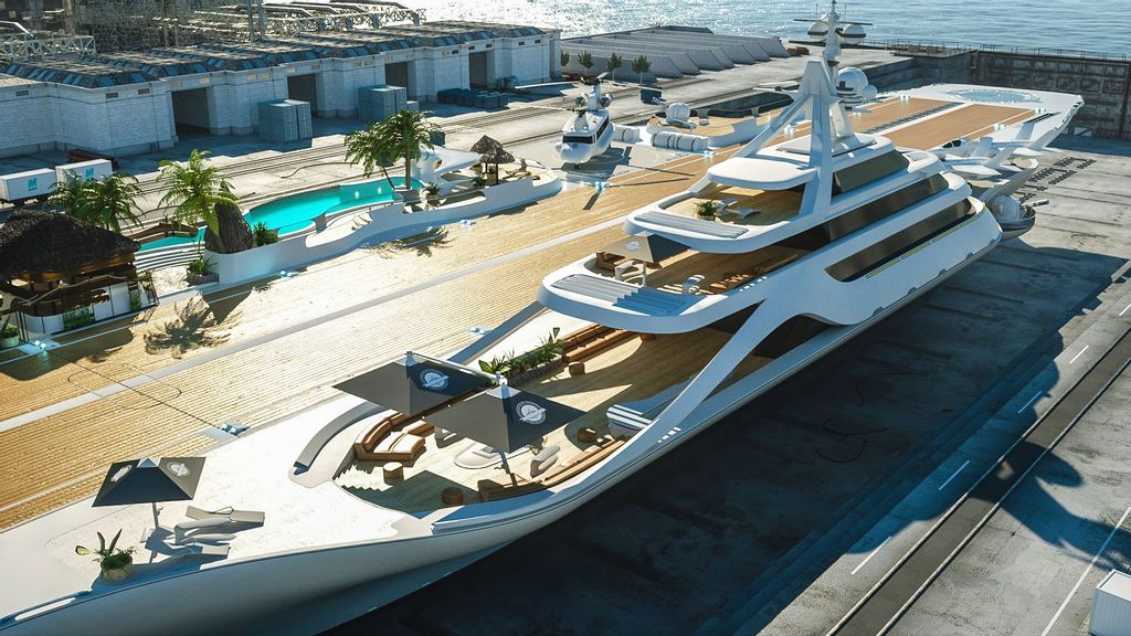 aircraft carrier turned into yacht