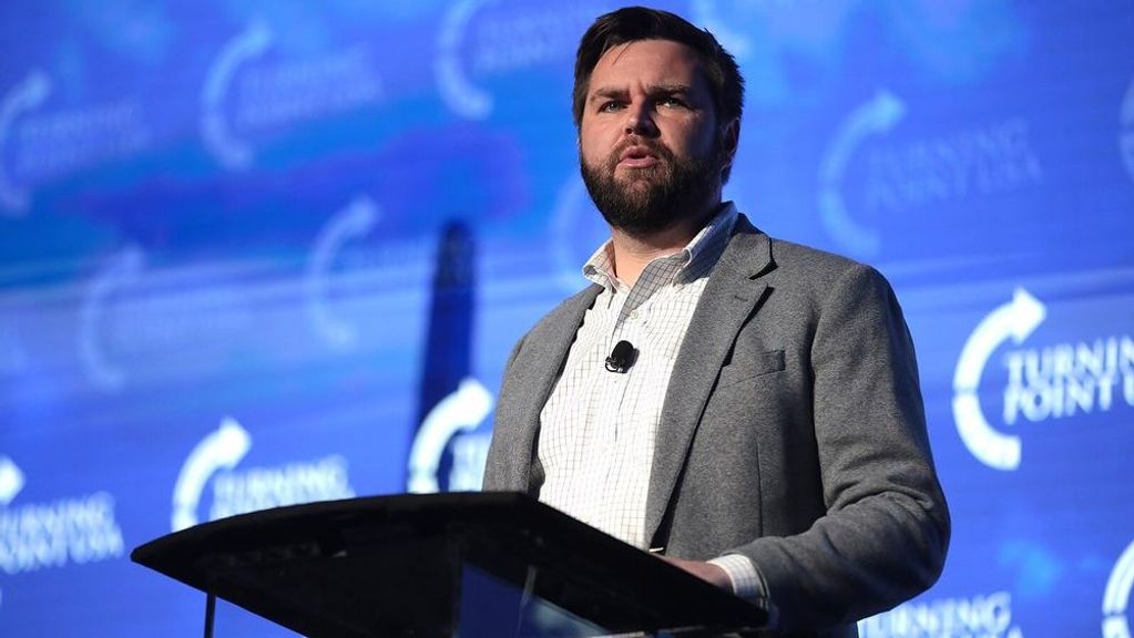 Sen. J.D. Vance (R-OH) speaking at a conference. Vance selected to be former President Donald Trump's runningmate in the 2024 election on the GOP ticket. (COURTESY/WIKIPEDIA COMMONS)