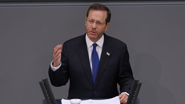 Israeli President Isaac Herzog addresses the Bundestag during a state visit to Germany on September 06, 2022 in Berlin, Germany.(Photo by Sean Gallup/Getty Images)