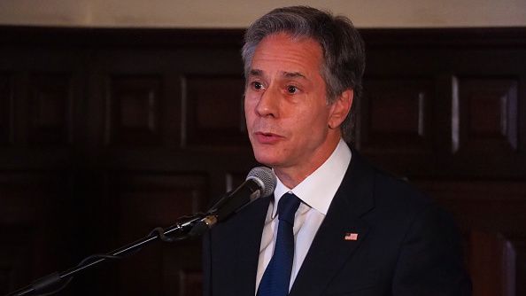 United States Secretary Antony Blinken during his official visit to Peru, on the framework of the OAS General Assembly taking place in Lima, Peru, from October 5 to 7, 2022. (CARLOS GARCIA GRANTHON/FOTOHOLICA PRESS/LIGHTROCKET VIA GETTY IMAGES) 