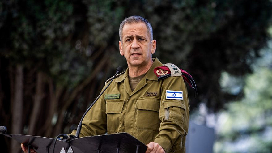 <p>IDF Chief of Staff Lt. Gen. Aviv Kochavi attends a ceremony of the Aharai! Youth Program, at Mount Herzl in Jerusalem on June 17, 2022. During his tenure, the Israel Defense Forces has devised three operational plans to attack Iran. FLASH 90/JNS</p>