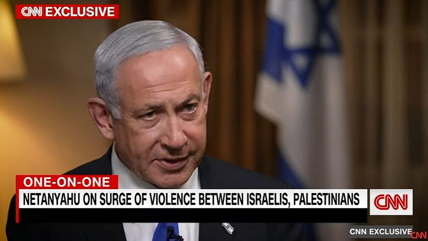 <p>Israeli Prime Minister Benjamin Netanyahu speaks with CNN's Jake Tapper, Jan. 31. 2023. Netanyahu defended his actions as the head of government for Israel. YOUTUBE/JNS</p>