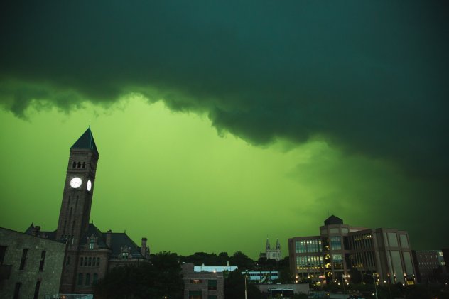Green Sky in Sioux Falls