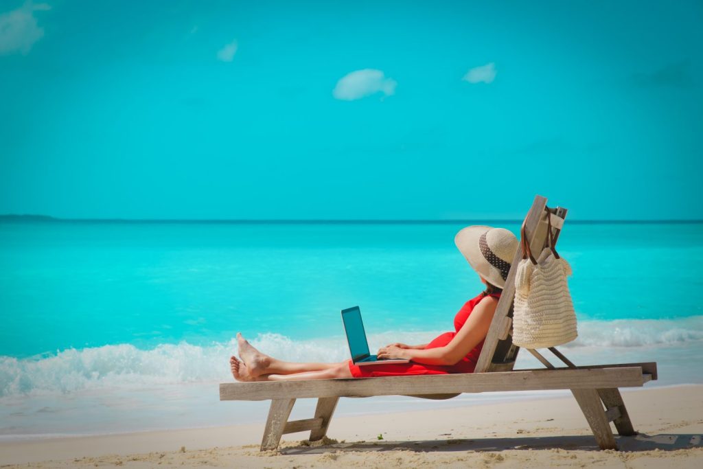 In a poll conducted by One Poll, 8 out of 10 would work during a vacation. Of those surveyed by OnePoll, only 40% claimed that their employer offers unlimited vacation time, and 39% are not compensated for the paid time off they don’t use. ONE POLL/SWNS TALKER