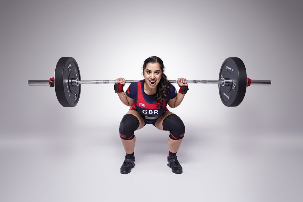 A British powerlifter has broken the world record for the most times a anybody has squatted her own body weight in one minute. (Paul Michael Hughes /Guinness World Records via SWNS)