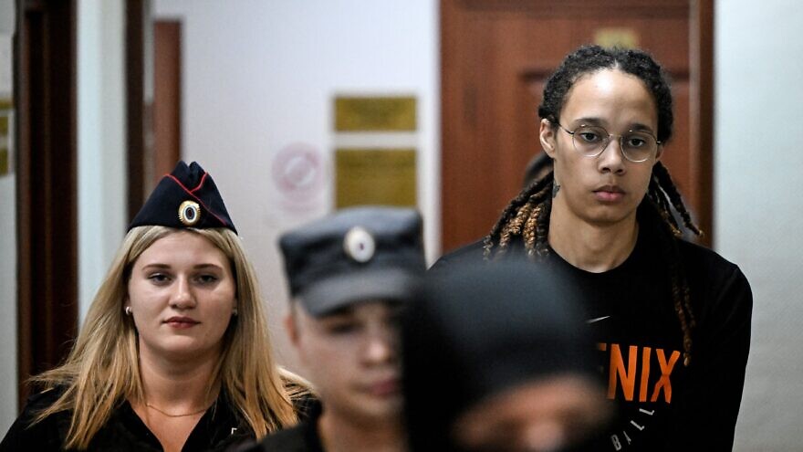 <p>Brittney Griner, a star basketball player, returned to the U.S. on Dec. 8 in a prisoner exchange. But ex-Marine Paul Whelan, jailed in Russia since 2018, remains in custody. (Twitter)</p>