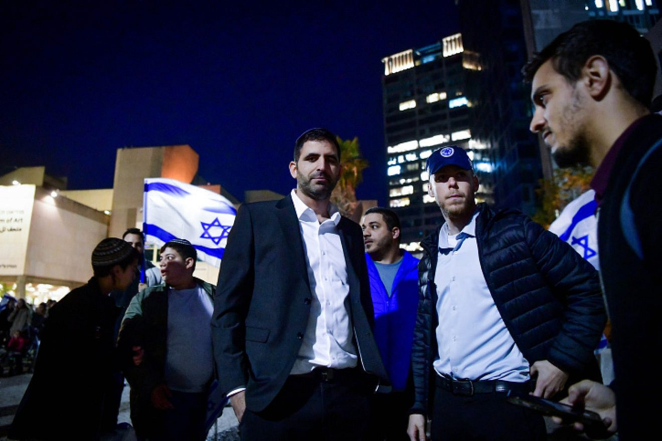 <p>Israeli Communications Minister Shlomo Karhi attends a rally in support of judicial reform in Tel Aviv on March 30, 2023. The Communications Minister is scheduled to attend a global conference of the Universal Postal Union in Saudi Arabia. AVSHALOM SASSONI/FLASH90.</p>