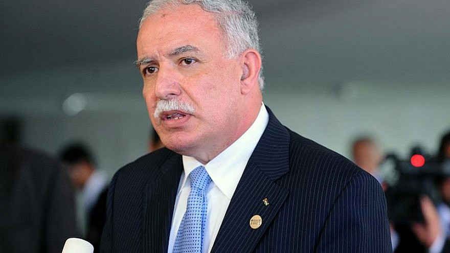 <p>Riyad al-Maliki has been the Palestinian Authority's minister of foreign affairs and minister of information since 2007. Israel's government on Friday approved the steps to penalize the Palestinians in retaliation for them pushing the U.N.’s highest judicial body to give its opinion on the Israeli occupation. WIKIMEDIA COMMONS/JNS</p>