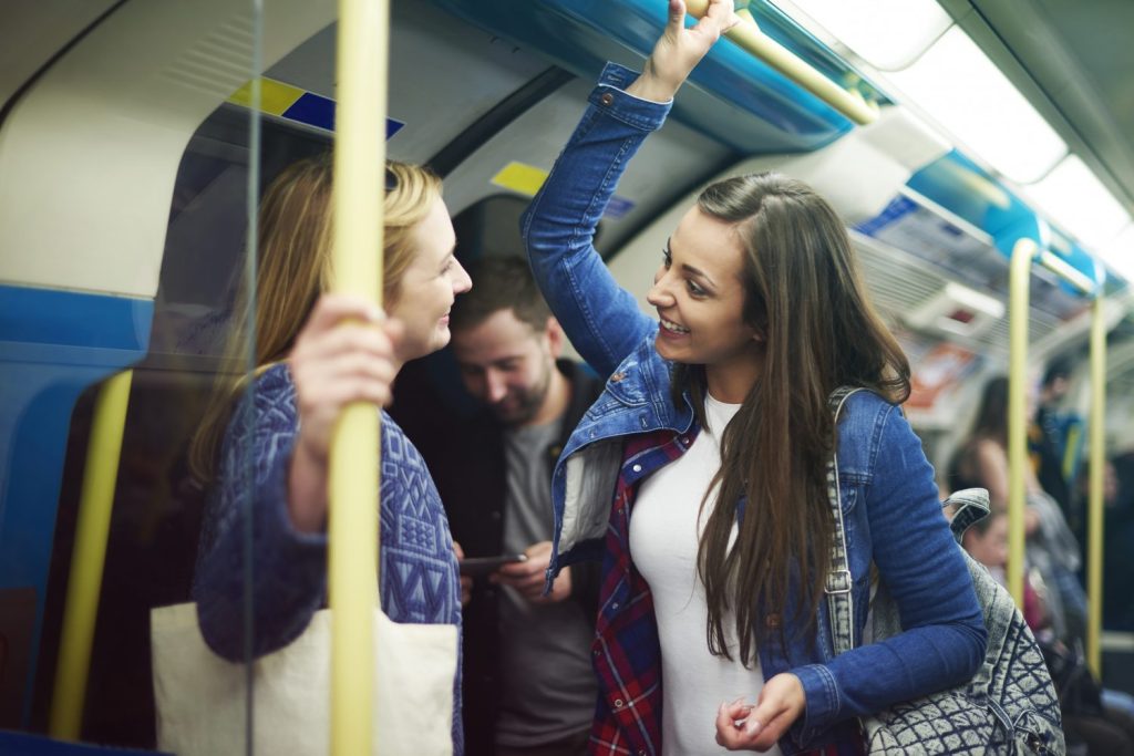 Meeting old friends in the subway