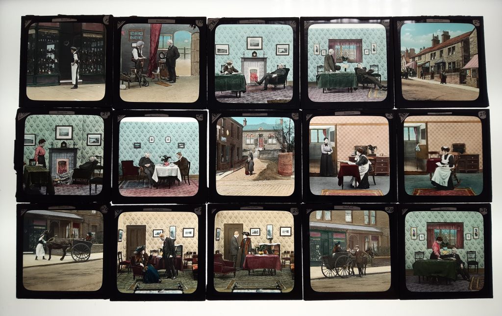 Large collection of magic lantern slides showing 19th and 20th century life. NATIONAL SCIENCE AND MEDIA MUSEUM VIA SWNS.