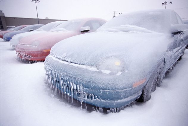 Canada: Ice Snowed Over Car Lot. Storms in Canada's dark, triangular region have left most in the area without power for over a month. The historic Great Ice Storm of 1998 led to destruction and devastation across Canada and the northeastern United States that lasted far beyond the storm's duration.  CHRISTOPHER J. MORRIS/ACCUWEATHER