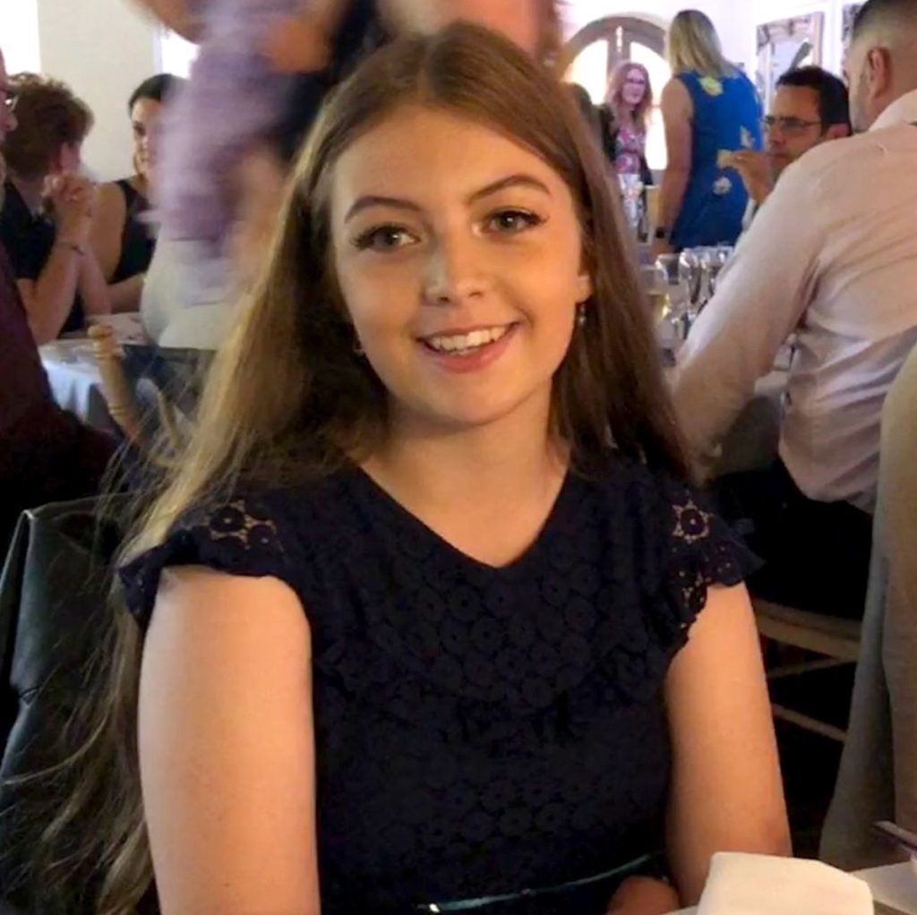 A teenager was diagnosed with a deadly brain tumor which took away her ability to speak - after she fainted at school and started slurring. ELLIE RICCIO/SWNS