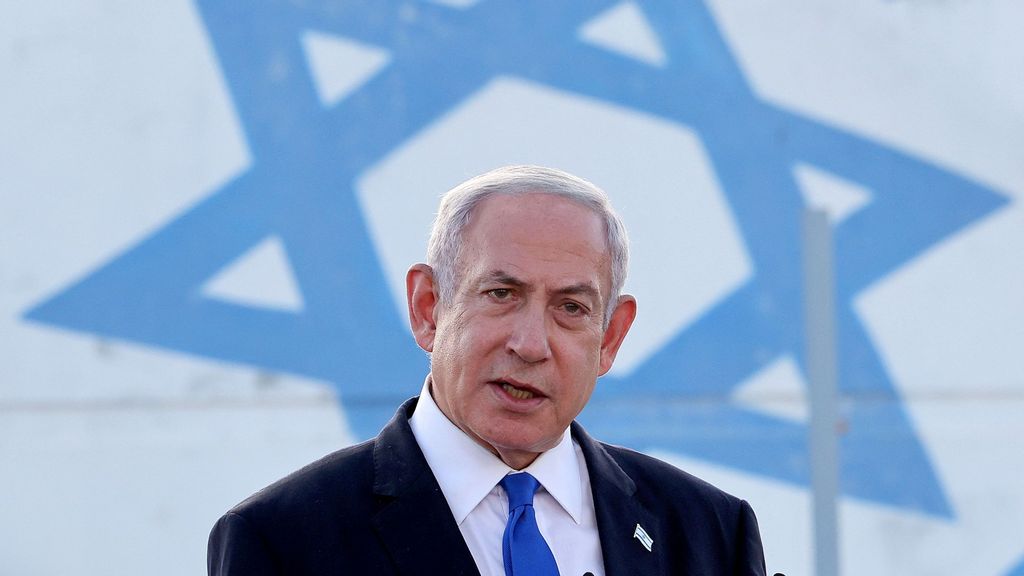 Israeli Prime Minister Benjamin Netanyahu lashed out on Sunday night against anti-judicial reform protesters, saying they were joining forces with the PLO and Iran” in harming the Jewish state. PHOTO BY JACK GUEZ/GETTY IMAGES 