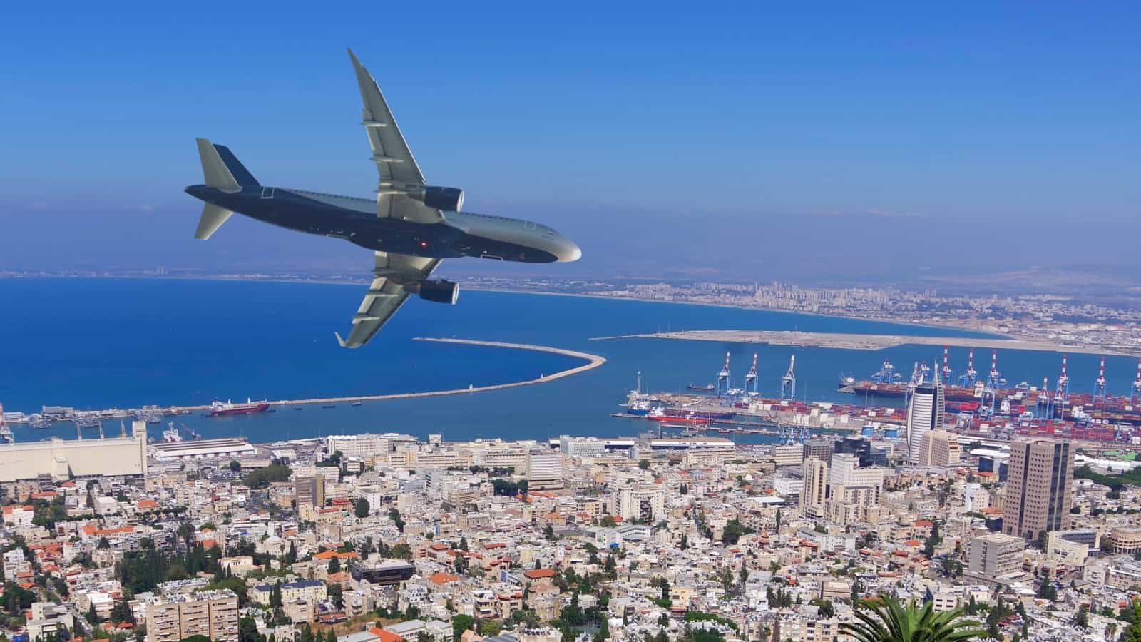 airplane flying over haifa israel.jpg