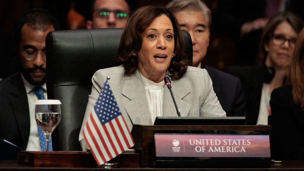       US Vice President Kamala Harris attends the 11th ASEAN-US Summit as part of the 43rd ASEAN Summit in Jakarta on September 6, 2023. Harris spoke to students at Florida International University on Thursday. (YASUYOSHI CHIBA/GETTY IMAGES) 