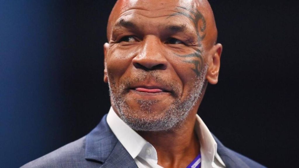 Mike Tyson looks on prior to the Heavyweight fight between Tyson Fury and Francis Ngannou at Boulevard Hall in Riyadh, Saudi Arabia. Mike Tyson declares his attendance at the Benghazi bout in Libya. JUSTIN SETTERFIELD/GETTY IMAGES. 