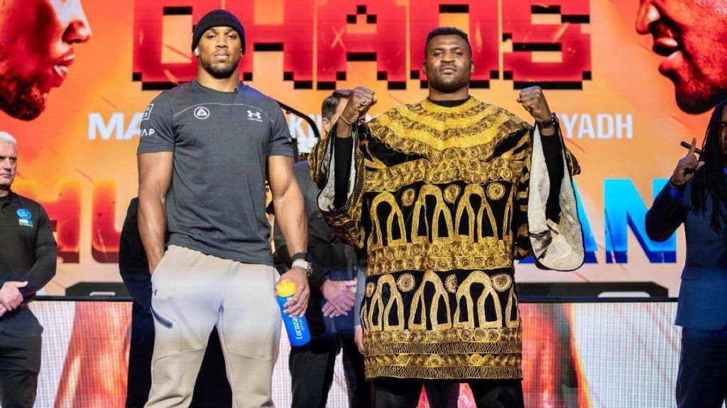 <p>Francis Ngannou and Anthony Joshua set to square off in Saudi Arabia this Friday. MATCHROOM BOXING.</p>