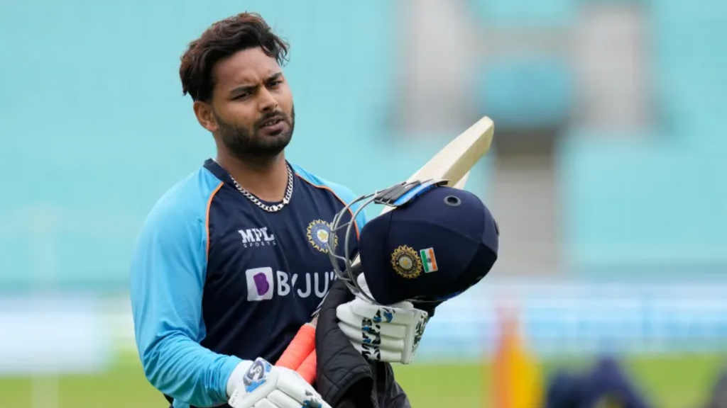 <p>Rishabh Pant last played a competitive cricket match in December 2022, a few days before his accident. KIRSTY WIGGLESWORTH/AP.</p>