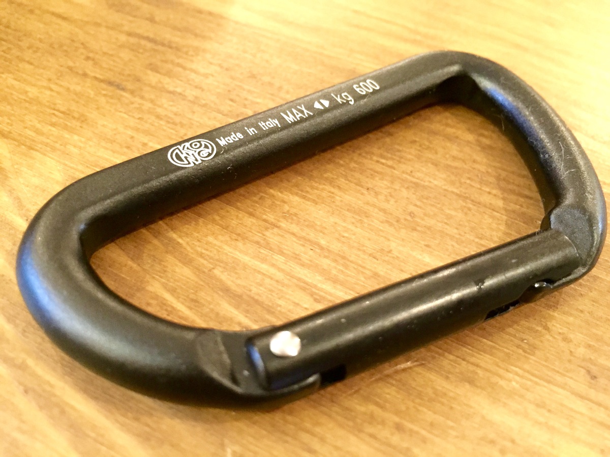Kong Mini D - Carabiner, aluminium, black, length: 80mm - max 600kg