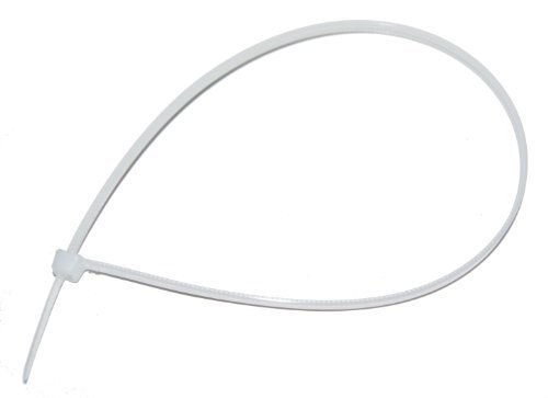 Plastic clamp, white, 290x4.8mm - 100 pcs