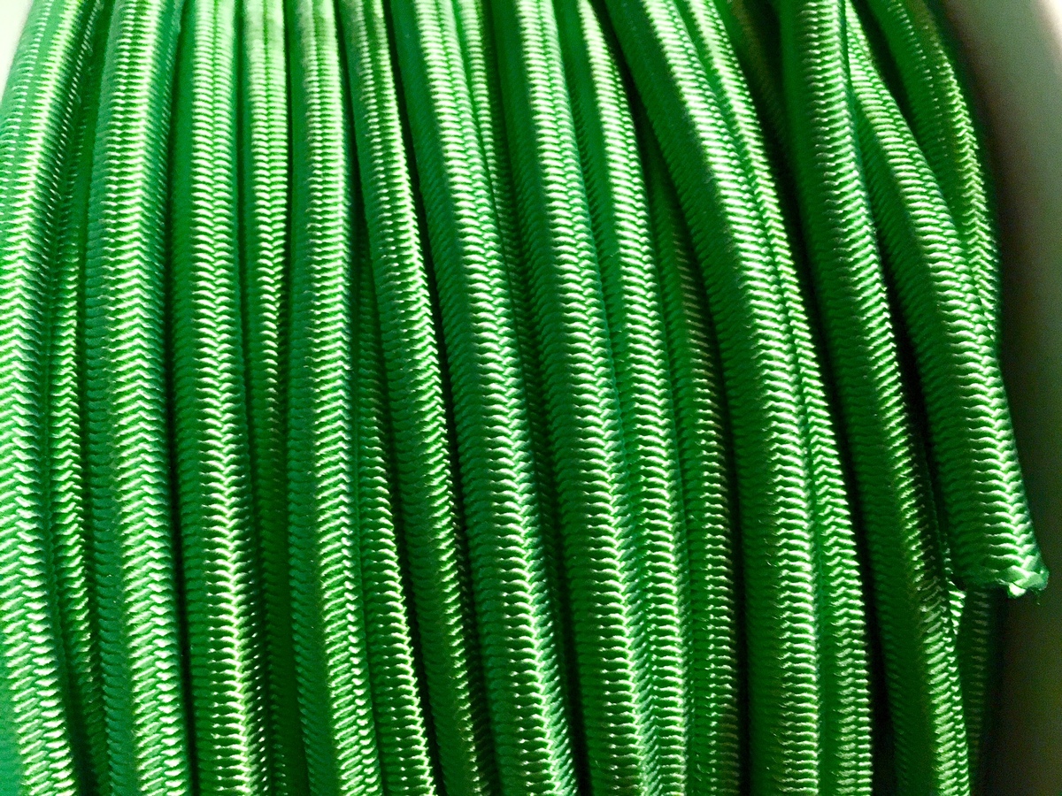 Liros - Sandow (elastic rope), multifilament core, polyester cover, green, Ø 4mm