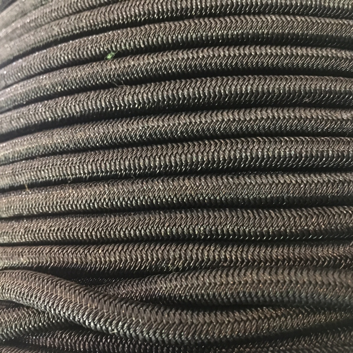 Sandow (elastic rope), monofilament core, polyethylene cover, black, Ø: 6,00mm, 100M