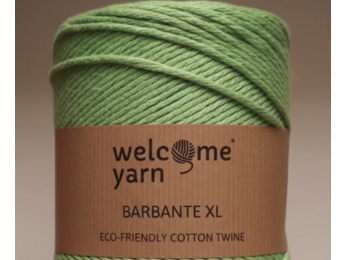 Recycled cotton rope, twisted, light green, Ø: 3.00 mm